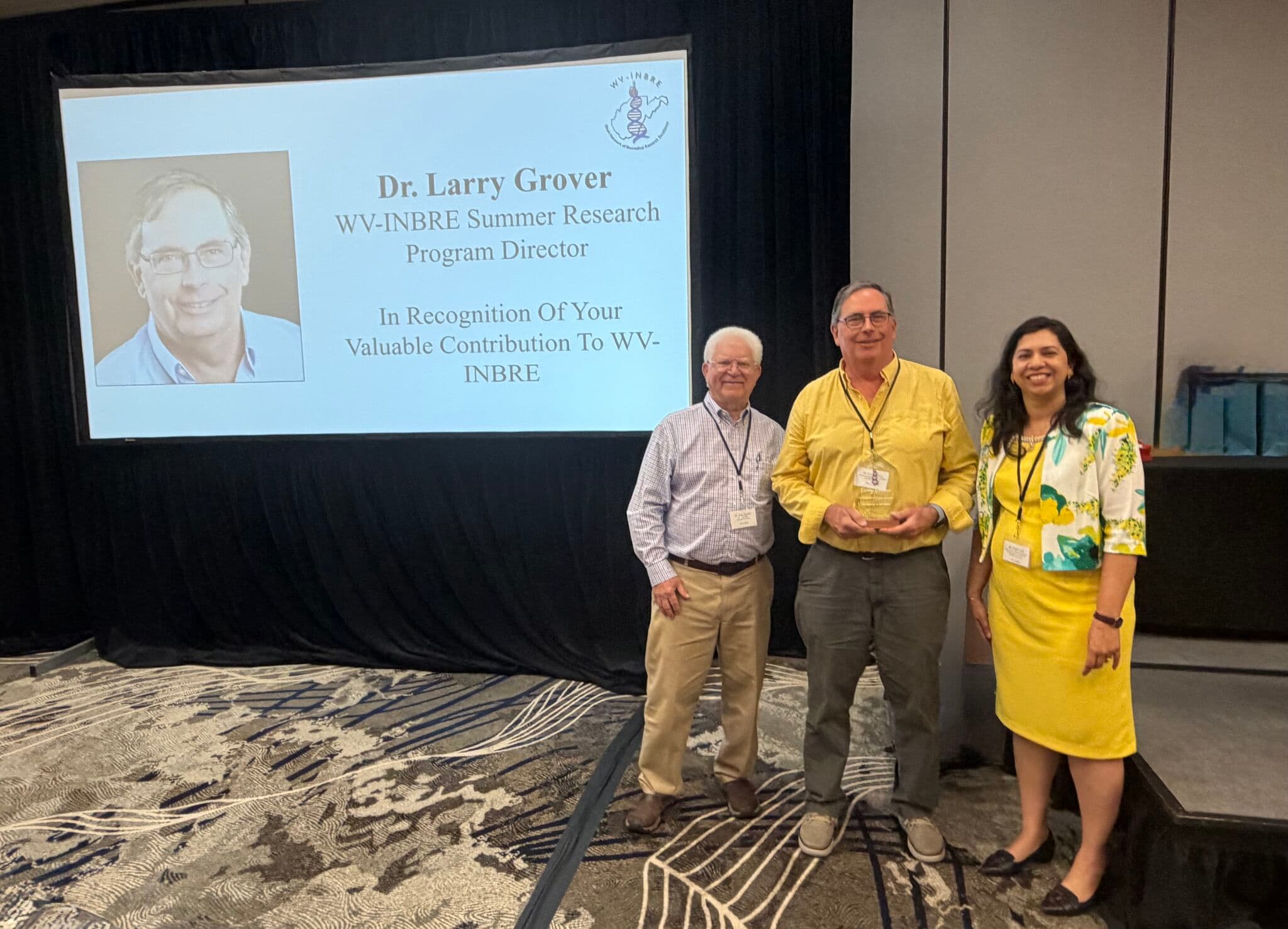 WV-INBRE Honors Dr. Larry Grover and Valerie Watson on Their Retirement.